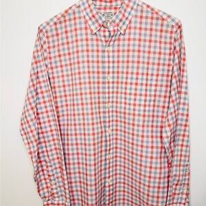J.Crew Men's Button-Down Shirt Red Blue
White Check Plaid Classic Fit